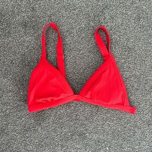 Red Triangle Bikini Top